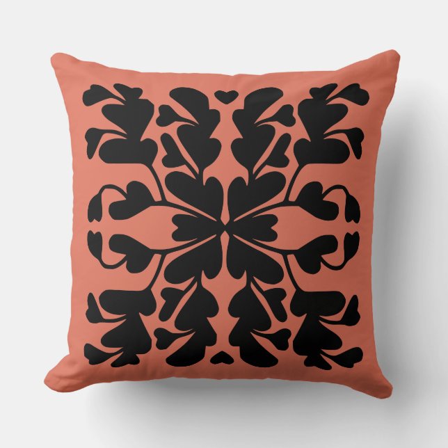 Coussin Déco rouge terre cuite (Recto)