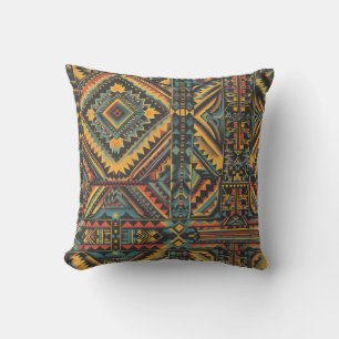 Coussin Déco Turquoise "Centuries Old Geometry Elegance"