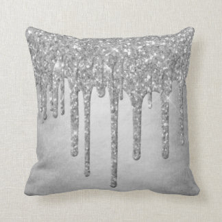 Coussin Décor à goutte étincelante| Glace métallique plati
