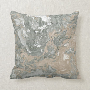 Coussin Décor à la maison minimal de marbre Cali gris