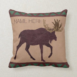 Coussin Décor à la maison simili cuir de Faux rustique