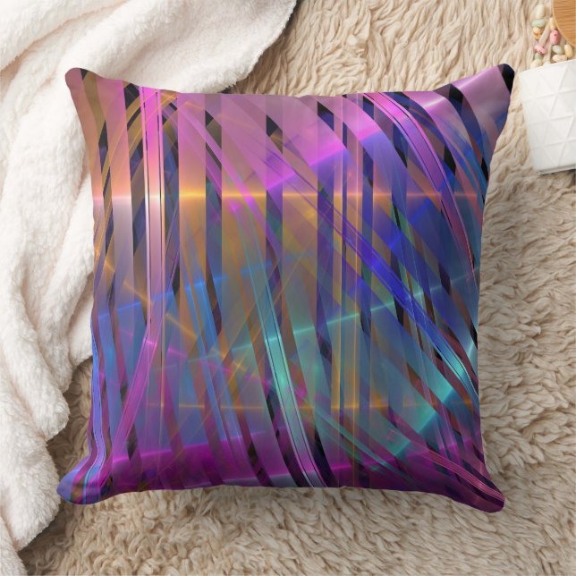Coussin Décor abrégé géométrique rayé (Couverture)