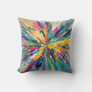 Coussin Décor abstrait et coloré à poster d'art