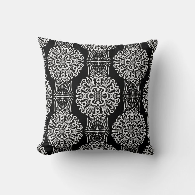 Coussin Décor abstrait sans charme noir moderne avec (Recto)