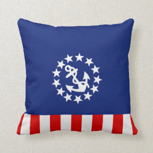 Coussin Décor américain nautique de drapeau de yacht