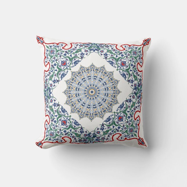 Coussin Décor Arabesque Persan Oriental Arabe Turc (Recto)