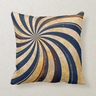 Coussin Décor bleu Brown de maison de carreau d'abrégé