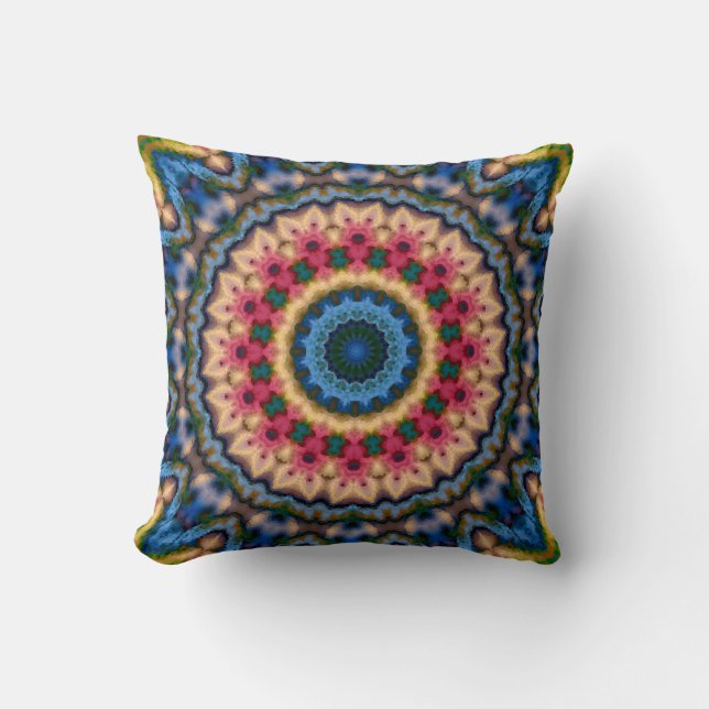 Coussin Décor bleu marine marron abstrait sans parfum (Recto)