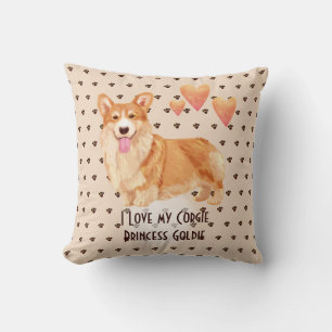 Coussin Décor Cadeau Personnalisé Image Corgi