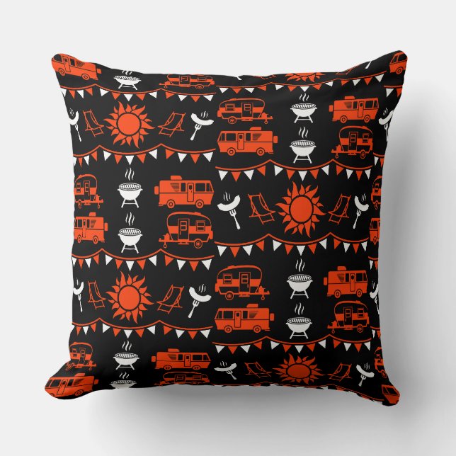 Coussin Décor camping Caravan (Recto)