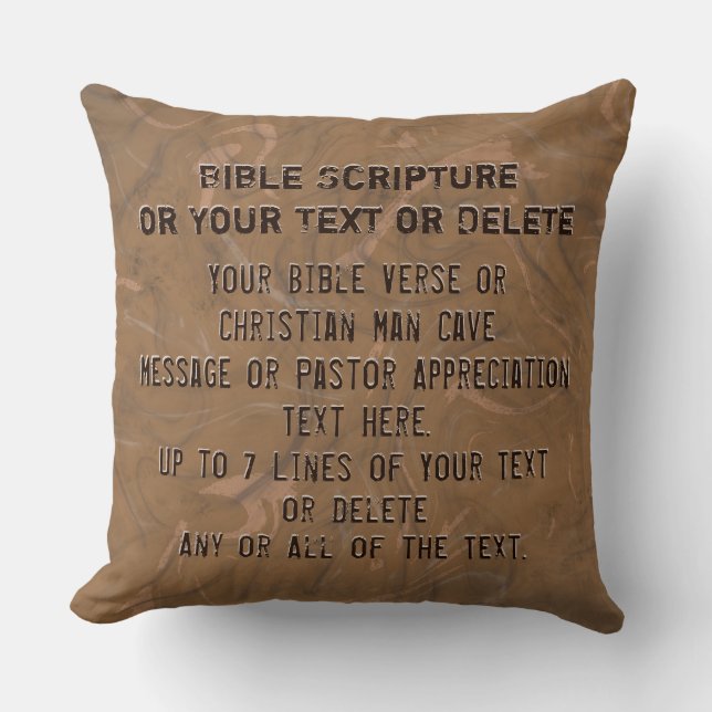 Coussin Décor chrétien rustique, Cadeaux d'appréciation de (Recto)
