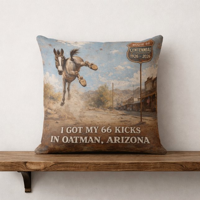 Coussin Décor d'âne d'Oatman pour le centenaire de la rout (Créateur téléchargé)