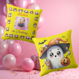 Coussin Décor d'anniversaire de l'Oreiller de fantôme du C