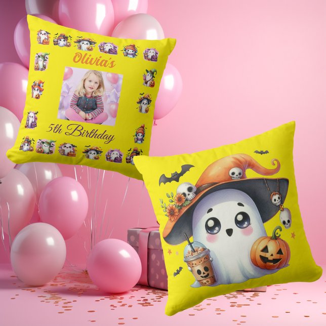 Coussin Décor d'anniversaire de l'Oreiller de fantôme du C (Créateur téléchargé)