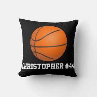 Coussin Décor de basket-ball personnalisé
