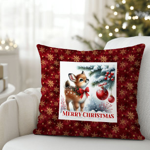 Coussin Décor de chambre pour enfants avec cerf bébé en fo
