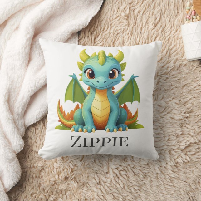 Coussin Décor de dragon lunaire personnalisé (Couverture)