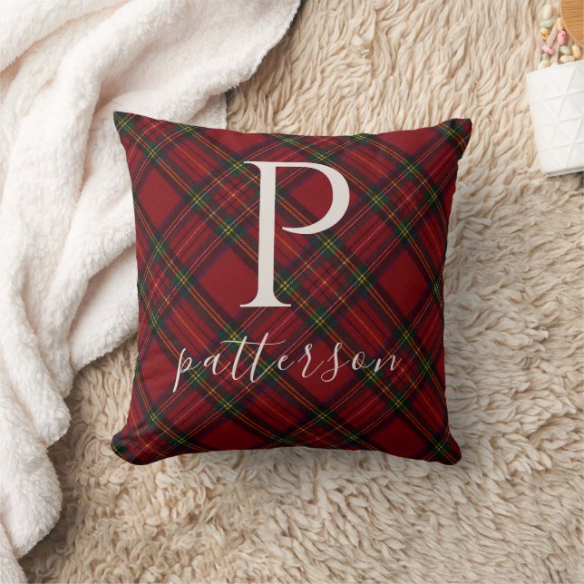 Coussin Décor de Ferme à Motif Carreauté Rustique Monogram (Couverture)