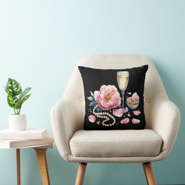 Coussin Décor de Fête des mariées Petals Pearls Prosecco (Chaise)