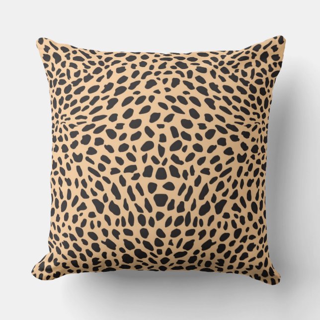Coussin Décor de guépard de peau (Recto)