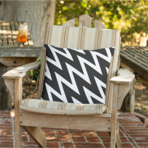 Décor de jardin moderne noir et blanc en zig zag