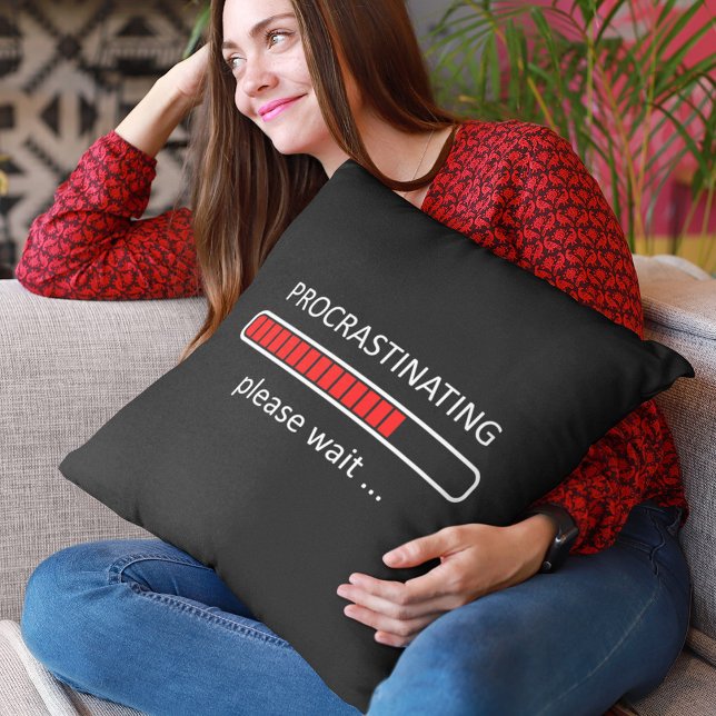 Coussin Décor De Jeu - Procrastination Veuillez Attendre (Créateur téléchargé)