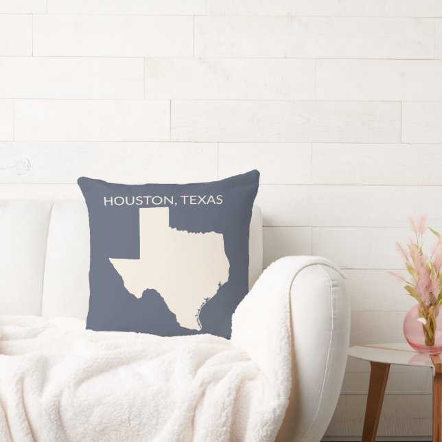 Coussin Décor de la carte d'état du Texas (Canapé)