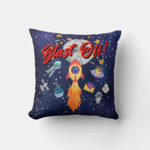 Coussin Décor De La Chambre Des Enfants De Rocketship À Co