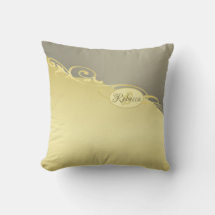 Coussin Décor de luxe sur or&argent, Monogramme