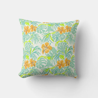 Coussin Décor de maison à motif de feuille de Monstera et
