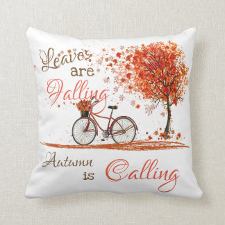 Coussin Décor de maison de carreau de feuille d'automne