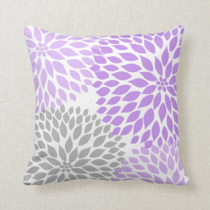 Coussin Décor de maison fleurie de Lavender Dahlia