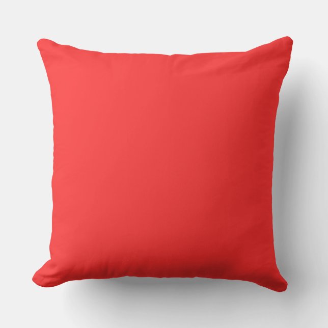 Coussin Décor de maison rouge et noir réversible (Recto)