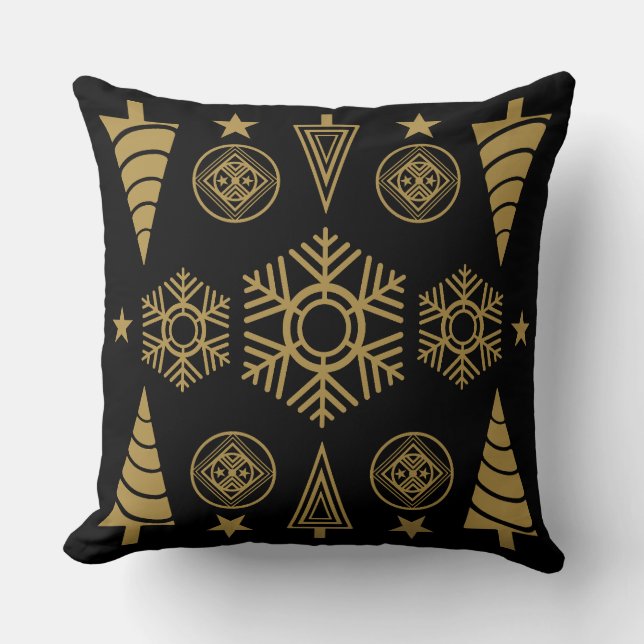 Coussin Décor de Noël Art Nouveau (Recto)