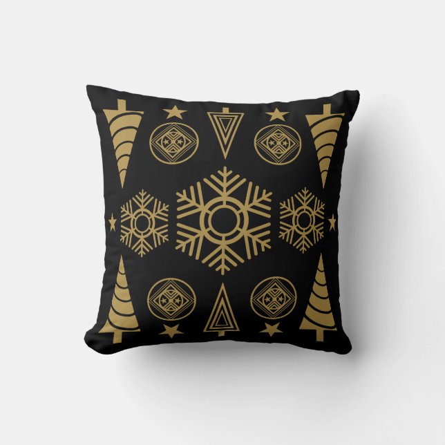 Coussin Décor de Noël Art Nouveau (Recto)