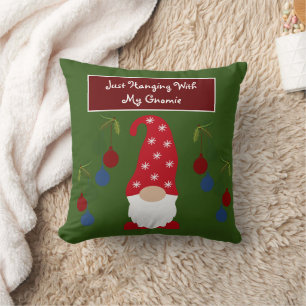 Coussin Décor De Noël Gnome Accroché À Mon Gnomie