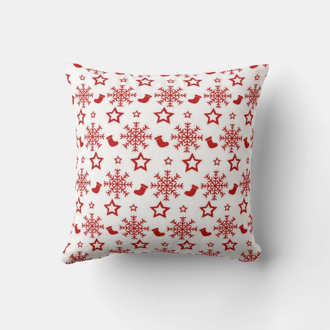 Coussin Décor de Noël Snowflakes (Verso)