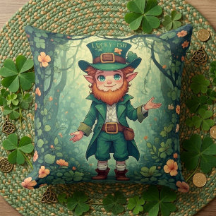 Coussin Décor de nurserie enchanté de lutin de la forêt en