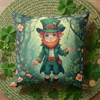 Coussin Décor de nurserie enchanté de lutin de la forêt en