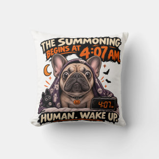 Coussin Décor de saison effrayant pour chien bouledogue fr