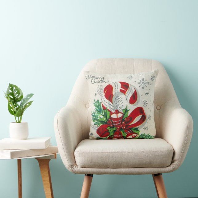 Coussin Décor de sucre de canne rétro de Noël Vintage cous (Chaise)