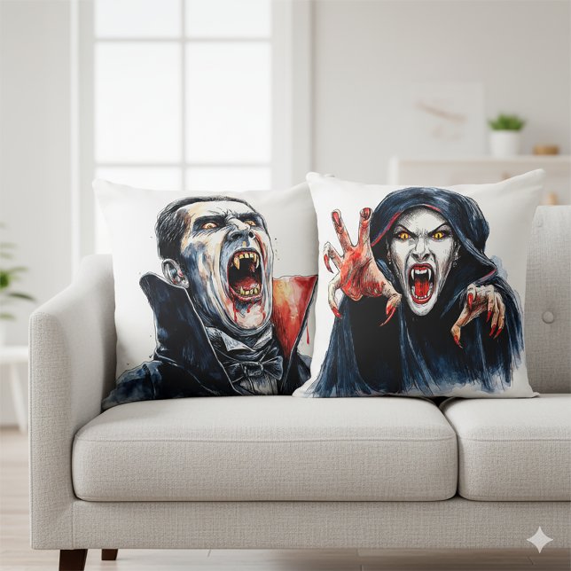 Coussin Décor d'horreur gothique d'Halloween (Créateur téléchargé)
