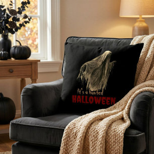 Coussin Décor d'oreiller de Halloween fantôme hanté