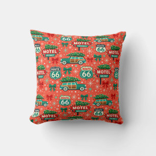 Coussin Décor du Coral Route 66 Holiday Motel