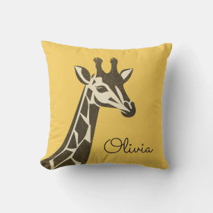 Coussin Décor en tête de girafe de mignonne