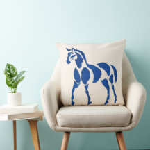 Décor équestre moderne du Cheval bleu