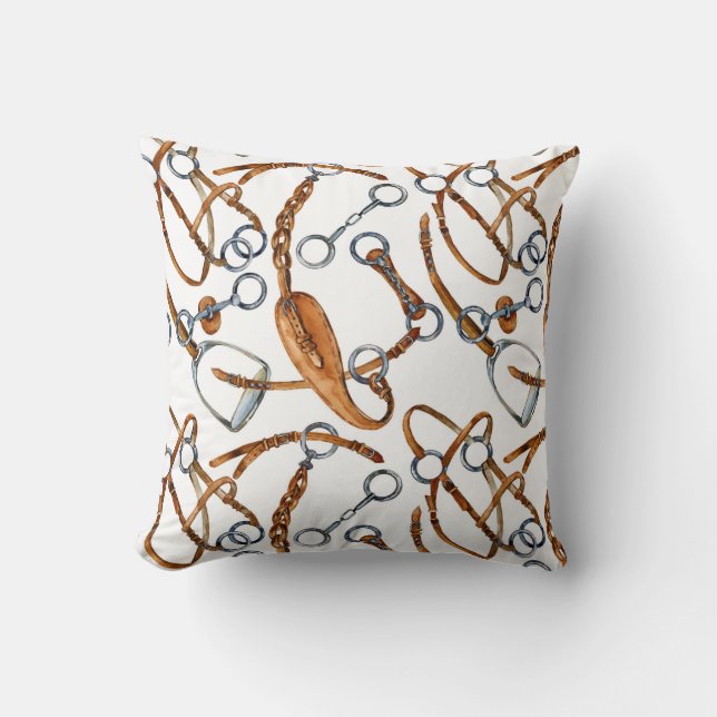 Coussin Décor hippique (Recto)