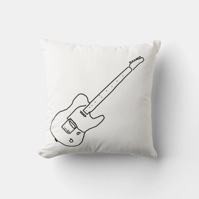 Coussin décor-idée de musique de guitare (Recto)