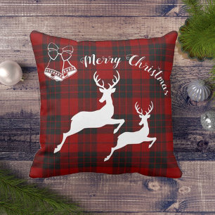 Coussin Décor Joyeux Noël en tarte rouge noir