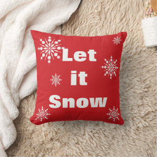 Coussin Décor Laisser neiger Cristal Flocon de neige Noël